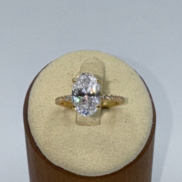 18k 3ct Oval Cut Ring - Picture 9 of 15